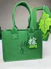 Bolsa de Fieltro Grande Personalizada Bolsa de Regalo para el Festival del Bote del Dragón Bolso de Mano con Logo Imprimible Bolso de Hombro de Fieltro