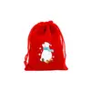 Fornecimento Direto Transfronteiriço Grande Saco Vermelho de Veludo de Natal Saco para Embalagem de Presente de Joias Saco de Presente para Doces de Maçã do Papai Noel