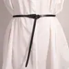 Cinturón Versátil Sencillo con Nudo, Cinturón Suave y Cómodo para Falda de Mujer, Cinturón Fino Versátil de PU para Mujer