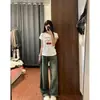 Camiseta Blanca de Manga Corta con Hombros Normales para Mujer, Estilo Soft Girl Dulce y Fresco Único con Estampado de Cerezas, Top Corto Ajustado a la Cintura para Verano