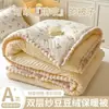 Manta de Invierno de Coralina Clase A Manta de Primavera y Otoño Acolchada Cálida Manta de Algodón de Invierno Núcleo Lavable a Máquina Manta Individual para Dormitorio de Estudiante
