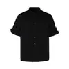 CSMYMaxDstr Mezcla de Lino y Algodón Nueva Llegada Old Money Camisa de Manga Enrollable Ajustada para Hombres y Mujeres Manga Corta