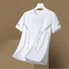 Camiseta de Seda de Hielo Refrigerante para Hombre de Manga Corta Comercio Exterior Nueva de Verano Delgada de Secado Rápido Transpirable Holgada