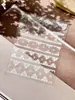 Serie de Pegatinas para Uñas con Estampado de Leopardo y Cuadros con Adhesivo Trasero, Estilo Francés Retro, Decoraciones para Uñas en Forma de Corazón para Chicas Populares Europeas y Americanas al por Mayor