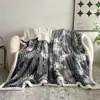 Manta Gruesa de Doble Capa de Lana de Cordero, Terciopelo de Leche, Franela y Forro Polar 2026 para Hogar, Dormitorio, Oficina, Transmisión en Vivo, Comercio Electrónico