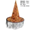 Chapéu de Halloween Chapéu de Mago de Tecido Oxford Preto Adereços de Fantasia de Maquiagem Chapéu de Bruxa de Harry Potter Chapéu de Bruxa