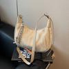 Bolsa de Sentido de Alta Gama de Comercio Exterior para Mujer de Gran Capacidad 2025 Nueva Primavera y Verano Nicho Hombro Bandolera Bolso Dumpling para Viajes