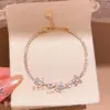 Pulsera Colgante Flor de Circonita Dopamina Nicho Moda de Alta Gama Pulsera Exquisita Fresca de Verano Versátil Joyería para Mano
