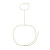 Joyería de Amazon más vendida Cadena de pecho sexy europea y americana Cadena fina de metal simple Cadena corporal para bikini Cadena de cintura personalizada para mujer