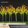 Lâmpada de solo de arroz emissora de luz LED ponto cênico externo gramado de junco lâmpada de paisagem de arroz de 7 cabeças