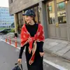 Bufanda Para Mujer Otoño e Invierno Estudiante Estilo Coreano Bufanda de Diamantes Grandes Chal con Letras Doble Propósito Largo Espesado Para Todo Tipo de Clima Bufanda de Invierno