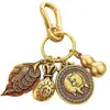 Llavero de Moneda del Zodiaco Imitación Cobre Calabaza de Cobre Transferencia Riqueza de la Noche a la Mañana Llavero Regalo Fábrica Venta al por Mayor