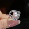 Acessórios DIY Prata Esterlina S925 Luxo Leve Elegante Anel de Pérola Base para Anel Produto Semi-acabado Acessórios para Base de Anel Feito à Mão 8-10mm