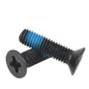 Tornillos autoperforantes de acero inoxidable negro 304 con cabeza avellanada en cruz, pernos y tornillos anti-aflojamiento y anti-caída M2M3M4-M8