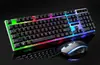 Juego de teclado y ratón luminosos con cable USB G21 de leopardo con sensación mecánica para computadora, juego de teclado y ratón retroiluminado al por mayor