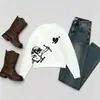 Elegante y estiloso suéter de punto para mujer, nueva colección otoño/invierno 2026, corte holgado, versátil, tejido de punto de cuello redondo para usar en capas