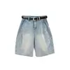 Shorts de Mezclilla para Mujer Verano 2026 Nuevos de Cintura Alta Sueltos Casuales Petite Adelgazantes Moda Pantalones de Pierna Ancha
