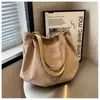 Bolsa de Lona Estilo Coreano Bolsa Estilo Perezoso Bolsa de Lona de Gran Capacidad Bolso de Hombro de Moda para Mujer Bolso Tote Simple Versátil