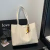 Bolso de hombro con patrón tejido estilo coreano, modelo nuevo vintage primavera 2026, bolso tote de moda para el trabajo y para ir al trabajo