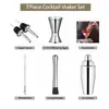 Set de Coctelera de Acero Inoxidable 304 6 Piezas | Coctelera de 25 oz, Medidor (Jigger), Macerador, Cuchara Mezcladora, 2 Vertedores, Libro de Recetas | Colador Integrado | Sin Fugas | Pulido Espejo | Grado Alimenticio | Kit Profesional de Bar para Pub, Hotel, Hogar