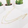 Collar de cadena de serpiente de metal con diseño de hueso de serpiente, accesorios de joyería transfronteriza europea y americana, cadena trenzada de cuentas redondas de doble capa, collar combinable.