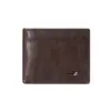Billetera Corta para Hombre Transfronteriza, Cuero Vintage, Gran Capacidad, Billetera Casual para Dólares, Portatarjetas Todo en Uno, Billetera al por Mayor