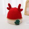Gorro de Bebé Otoño e Invierno Gorro de Lana Lindo Súper Lindo Gorro de Punto para Bebé Invierno Gorro Rojo Grande de Año Nuevo para Hombre y Mujer