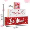 Joyas Transfronterizas Decoraciones de San Valentín Letrero de Madera Xoxo Adornos Manualidades de San Valentín