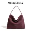 Bolsa de Palha Grande Capacidade Nova Tendência Retrô Estilo Coreano, Bolsa de Ombro Transversal para o Dia a Dia, Bolsa de Mão Fashion