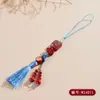 Atacado Mineral Cru Natural Alto Teor Cinábrio Vermelho Imperial Pintado com o Caractere '' Pingente para Celular Borla Chaveiro Pingente para Bolsa