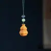 Sândalo Esculpido Lótus Fulu Cabacinha Pequena Exquisita Criativa Sândalo Verde Pingente para Celular Chaveiro de Carro Joia para Homens e Mulheres