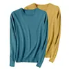 Conjunto de dos piezas Otoño e Invierno Suéter Pulóver para Mujer Cuello Redondo Tejido de Punto Holgado Color Sólido Manga Larga Talla Grande Capa Base Versátil