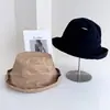 Chapéu de pescador de algodão lavado estilo Harajuku para todas as estações para mulheres, chapéu com tecido de proteção solar, chapéu bucket casual para o dia a dia, chapéu de sol versátil, moderno