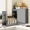 Nuevo Estante Deslizante Mejorado para Especias Cocina Multifuncional Almacenamiento de Condimentos Encimera Hueco Gabinete