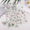 Pegatinas Originales para Uñas Florales Frescas 5D en Relieve Primavera y Verano Pequeñas Flores Blancas Frescas Accesorios para Uñas Artísticas Estilo Aa