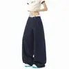 Jeans Holgados de Lunares Estilo Retro Americano para Hombre, Versátiles de Verano, Moda Urbana de Pierna Ancha, Holgados, Adelgazantes, Pantalones Casuales
