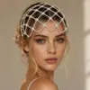 Nuevo Sombrero de Malla, Tocado de Perlas Estilo Bohemio, Accesorio para el Cabello Hecho a Mano para Mujer, Diadema de Alta Gama