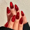 Arte de Uñas Degradado Transfronterizo Europeo y Americano Más Vendido Piezas de Uñas Portátiles Uñas Francesas Cortas Ovaladas Avanzadas Pegatinas para Uñas