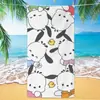 Toalha de Praia Sanrio Série Pacha Dog de Verão Microfibra Toalha de Banho Infantil Estampada Digitalmente Desenho Animado Toalha de Secagem Rápida