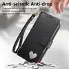 Adecuado para Funda de Teléfono Móvil Google Pixel10A, Tapa Flip, Ranura para Tarjetas, Pulsera de Corazón de Amor, Funda Protectora Google Pixel11Pro