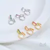 Anillo abierto de oro de 18 quilates chapado de alta retención de color con circonita incrustada, cierre multiusos, cierre de colgante, accesorio de cierre de extremo para collar hecho a mano DIY
