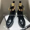En Stock Botines de Tacón Grueso con Pedrería Marca g Punta Redonda para Mujer 2025 Nuevos Europeos y Americanos Singapur Malasia Rusia
