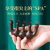 Pente de massagem de sândalo de seda dourada, massageador de cabeça meridiano, pente para terapia de cabeça, artefato de dragagem de pontos de acupuntura portátil