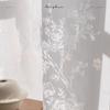Cortinas Estilo Crema Mariposa Romántica Francesa para Sala de Estar, Dormitorio, Balcón, Cortinas Transparentes Transmiten la Luz pero No Dejan Ver para Ventanas Salientes