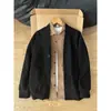 Cardigan Tricotado Waffle Cor Sólida Estilo Japonês Preguiçoso Novo Primavera 2025 para Casal Jaqueta Suéter Casual