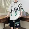 Traje de Shorts de Manga Corta para Hombre, Camiseta Casual de Verano con Cuello Redondo, Conjunto de Ropa para Hombre, Conjunto Deportivo de Dos Piezas de Alta Gama, Moderno