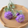 Simulación Elegante 3 Cabezas Flocado Qianzi Loto de Rocío Peonía Flor Artificial Decoración Hogar Boda Ramo Falso Elegante