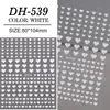 Pegatinas para Uñas de Corazón Personalizables, Lote Mixto de Varios Estilos, Corazón de Color Sólido Simple Versátil Plano, Pegatinas para Uñas DIY Estilo Dh