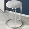 Taburete Redondo Metálico de 46 cm de Alto, Taburete de Comedor Apilable, Tapicería Suave de Cuero Aceitado, Engrosado y Reforzado, Taburete Redondo para el Hogar, Taburete Redondo para Oficina