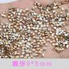 Uñas Decoradas Color Champagne Mixto Diamante Mini Planos Fondo Biselado Circonita Forma Especial Brillo Adornos de Diamante DIY Joyería de Diamante para Uñas Gota de Agua